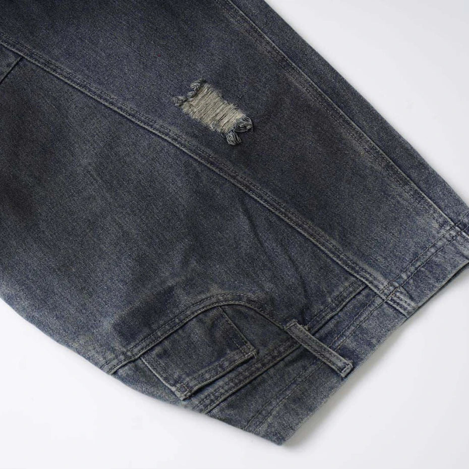 Wide Leg Y2K Distressed Denim Jeans