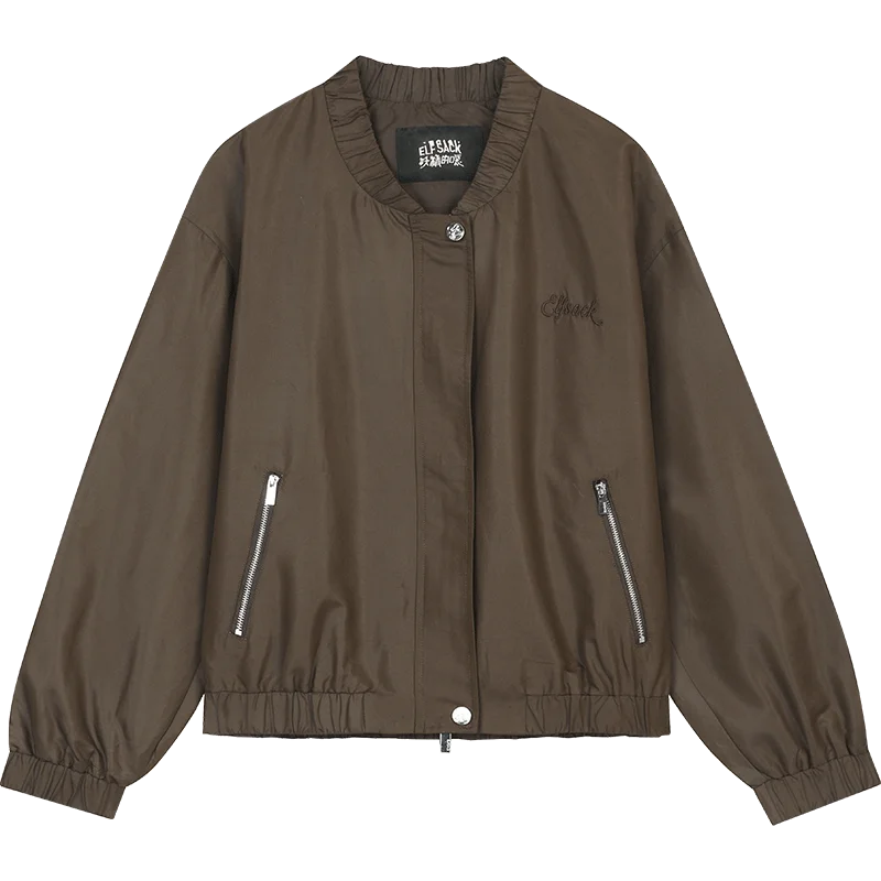 Windbreaker Y2K Minimalist Block Baseball Bomber Jacket