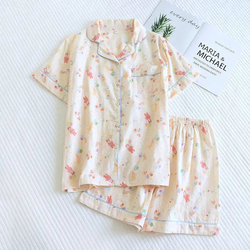 Women Y2K Cotton Pyjama Set