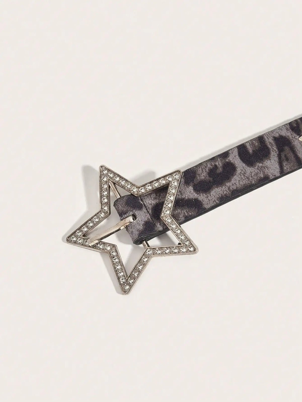 Womens Y2K Star Studded Faux Diamond Belt