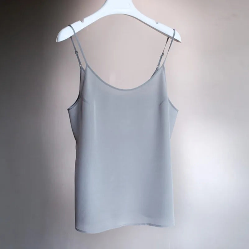 Y2K 100% Mulberry Silk Camisole Top