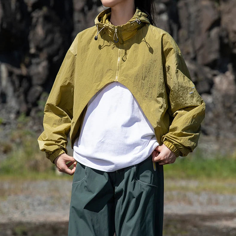 Y2K 2 in 1 Waterproof Windbreaker Jacket Coat