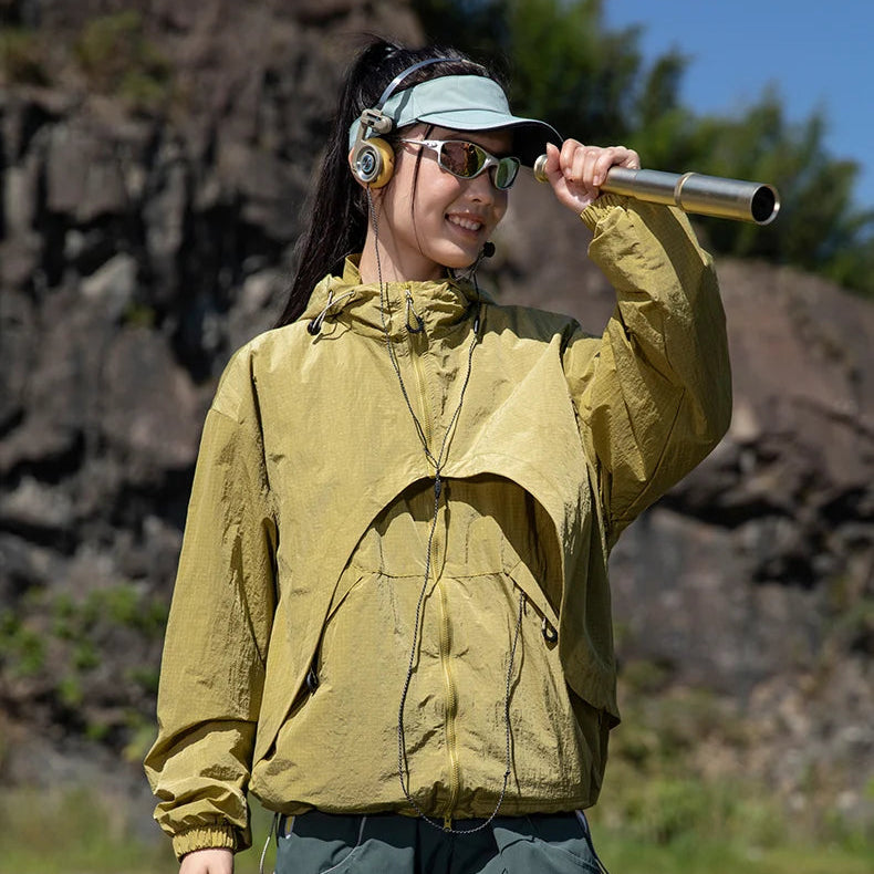 Y2K 2 in 1 Waterproof Windbreaker Jacket Coat