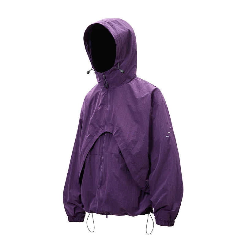 Y2K 2 in 1 Waterproof Windbreaker Jacket Coat