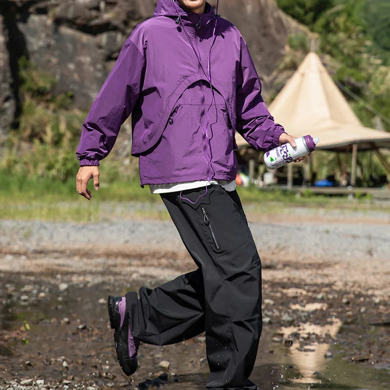 Y2K 2 in 1 Waterproof Windbreaker Jacket Coat