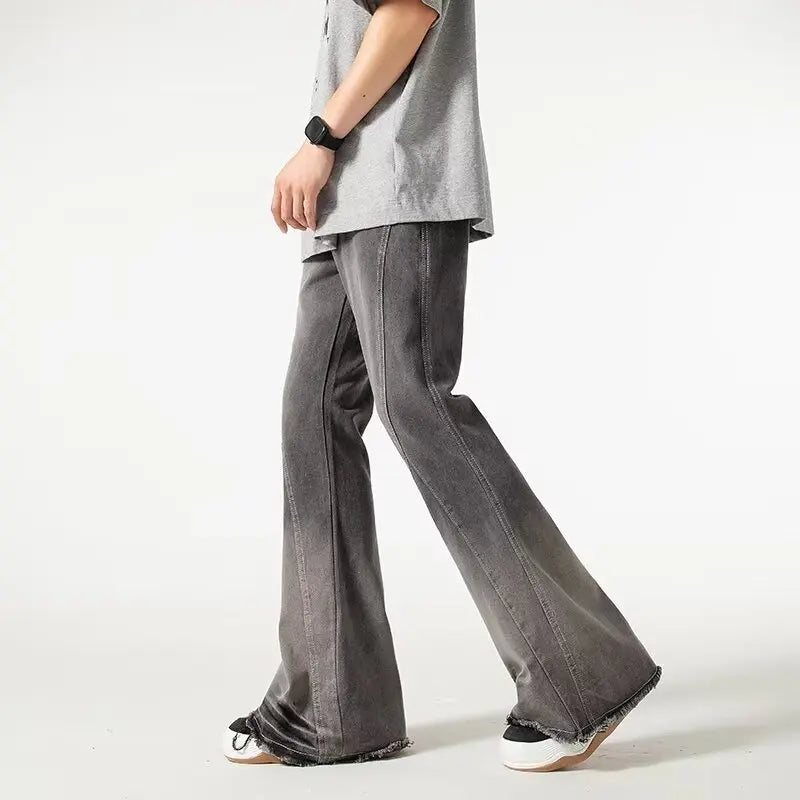 Y2K 2000S Vintage Grey Baggy Flared Jeans