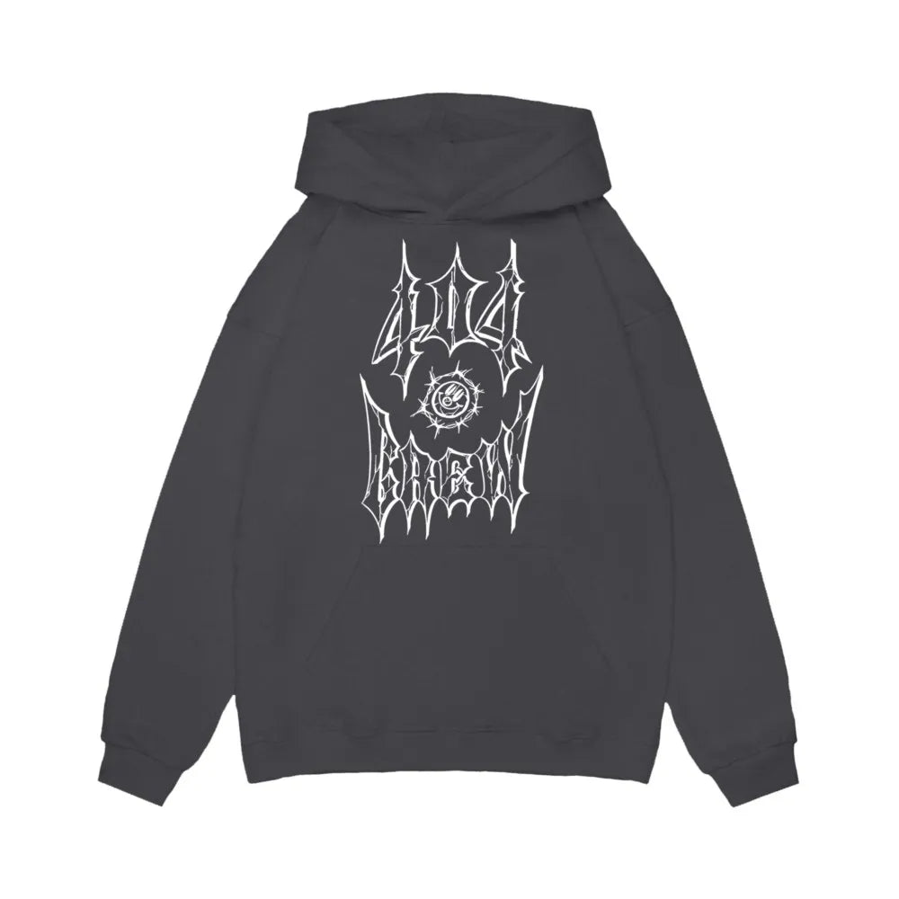 Y2K 404 Crew Print Hooded Sweatshirts