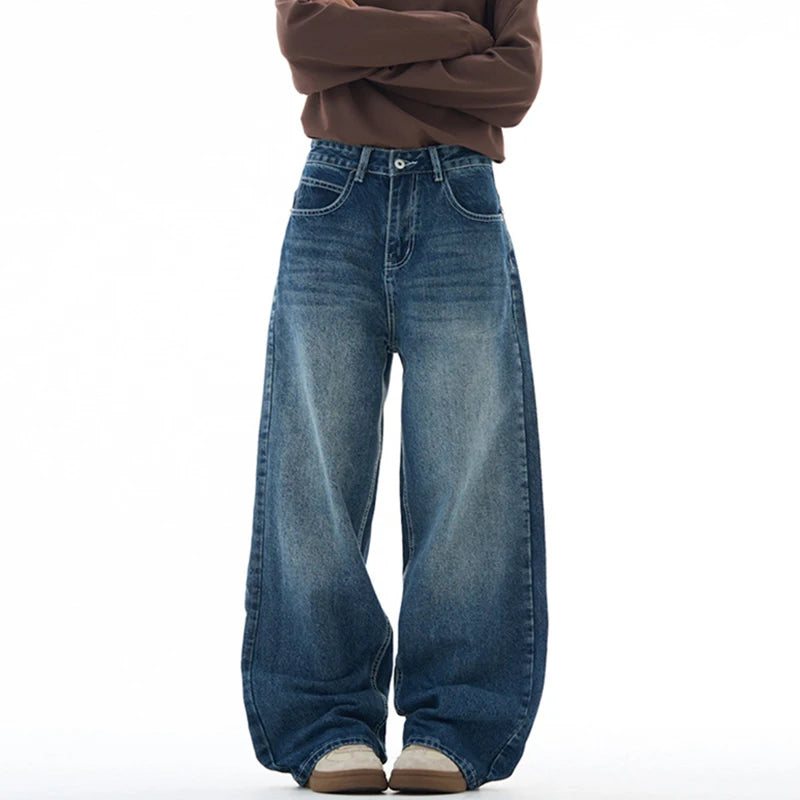 Y2K 77 Star Patchwork Embroidered Baggy Jeans