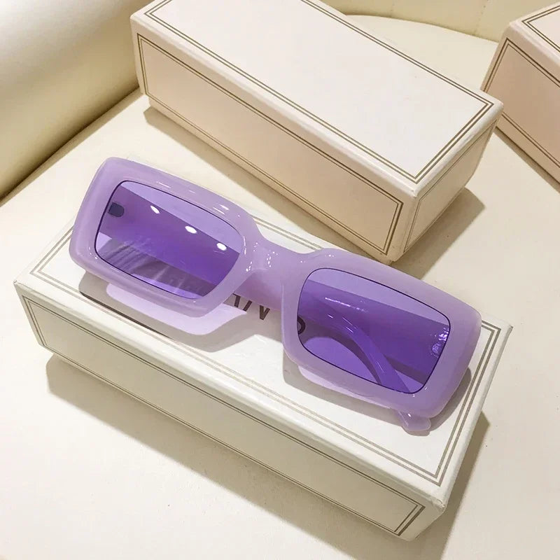 Y2K 90s Square Frame Futuristic Sunglasses
