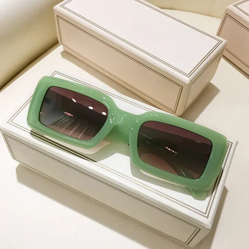Y2K 90s Square Frame Futuristic Sunglasses