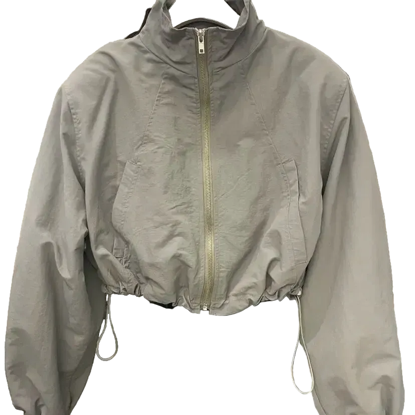 Y2K 90s Style Vintage Cropped Windbreaker Jacket