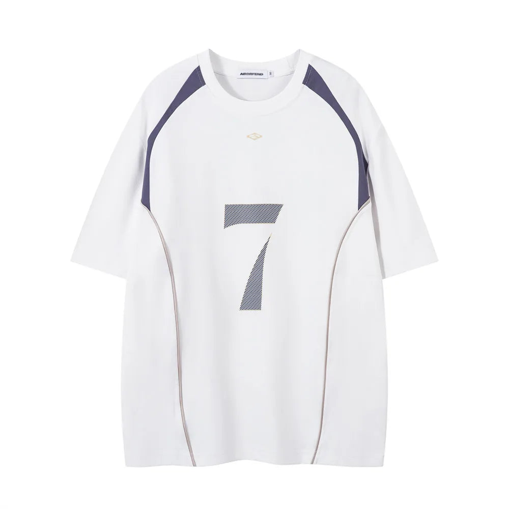 Y2K "ABF" 7 Crew Neck T Shirt