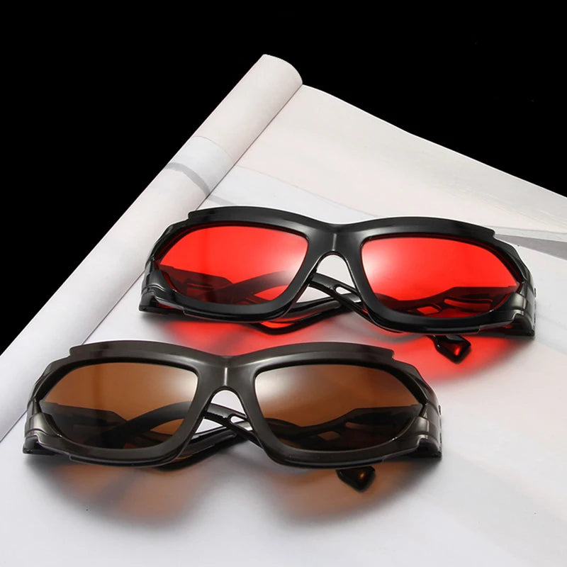 Y2K Abstract Cat Eye Sports Driving Futuristic Sunglasses