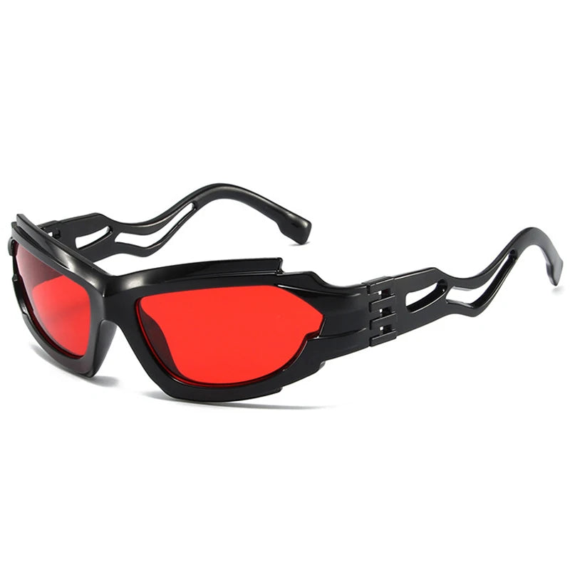 Y2K Abstract Cat Eye Sports Driving Futuristic Sunglasses
