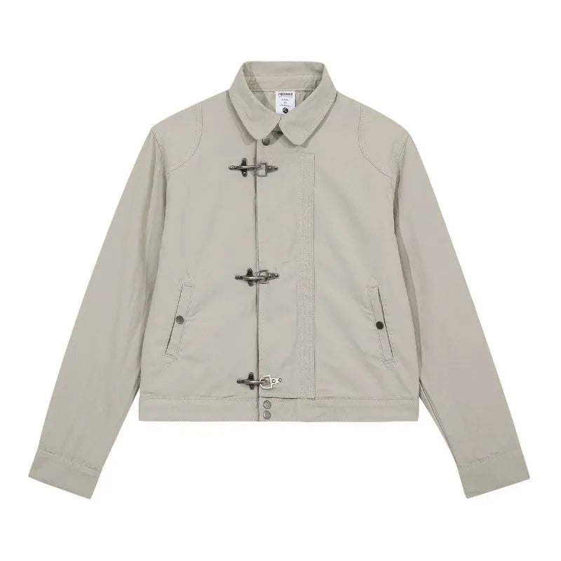 Y2K Airplane Button Collared Jacket