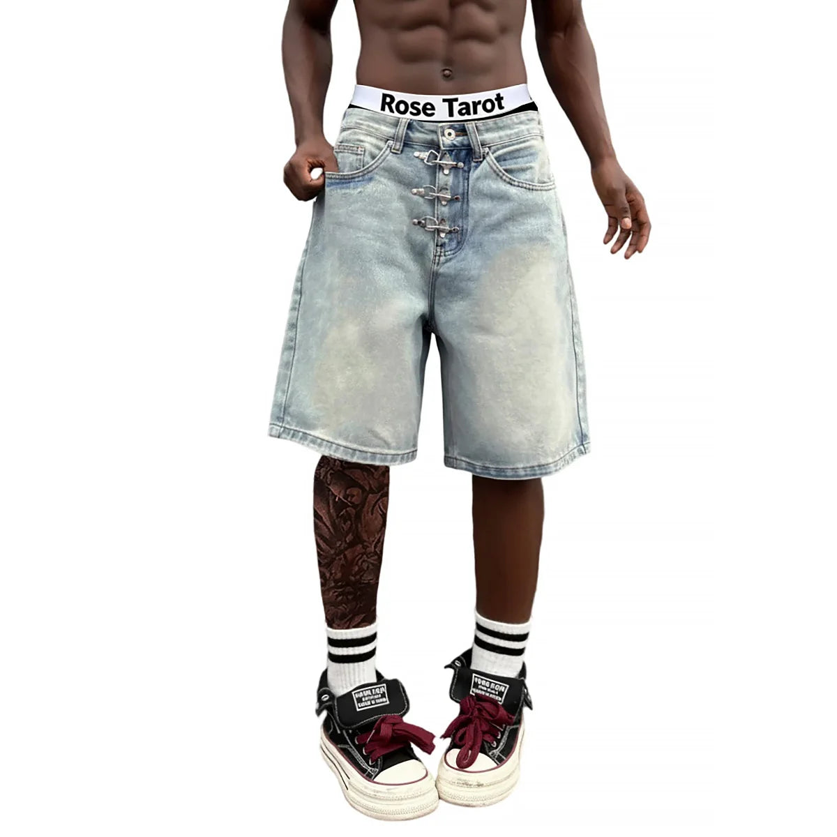Y2K Airplane Clip Denim Shorts Jorts