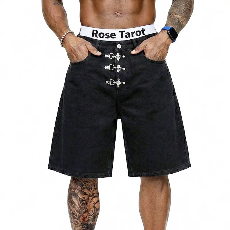 Y2K Airplane Clip Denim Shorts Jorts