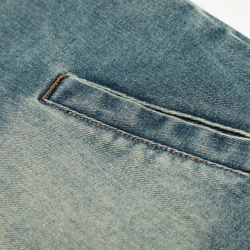 Y2K American Washed Distress Denim Jacket