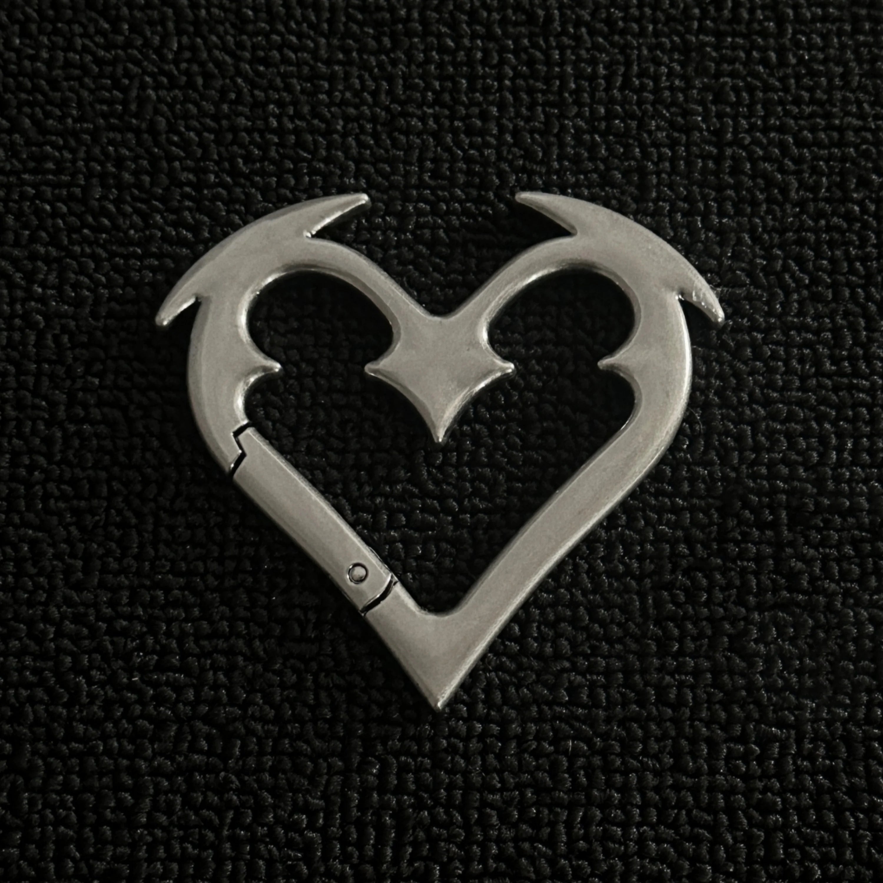 Y2K Angel Heart Belt Loop Carabiner Keychain