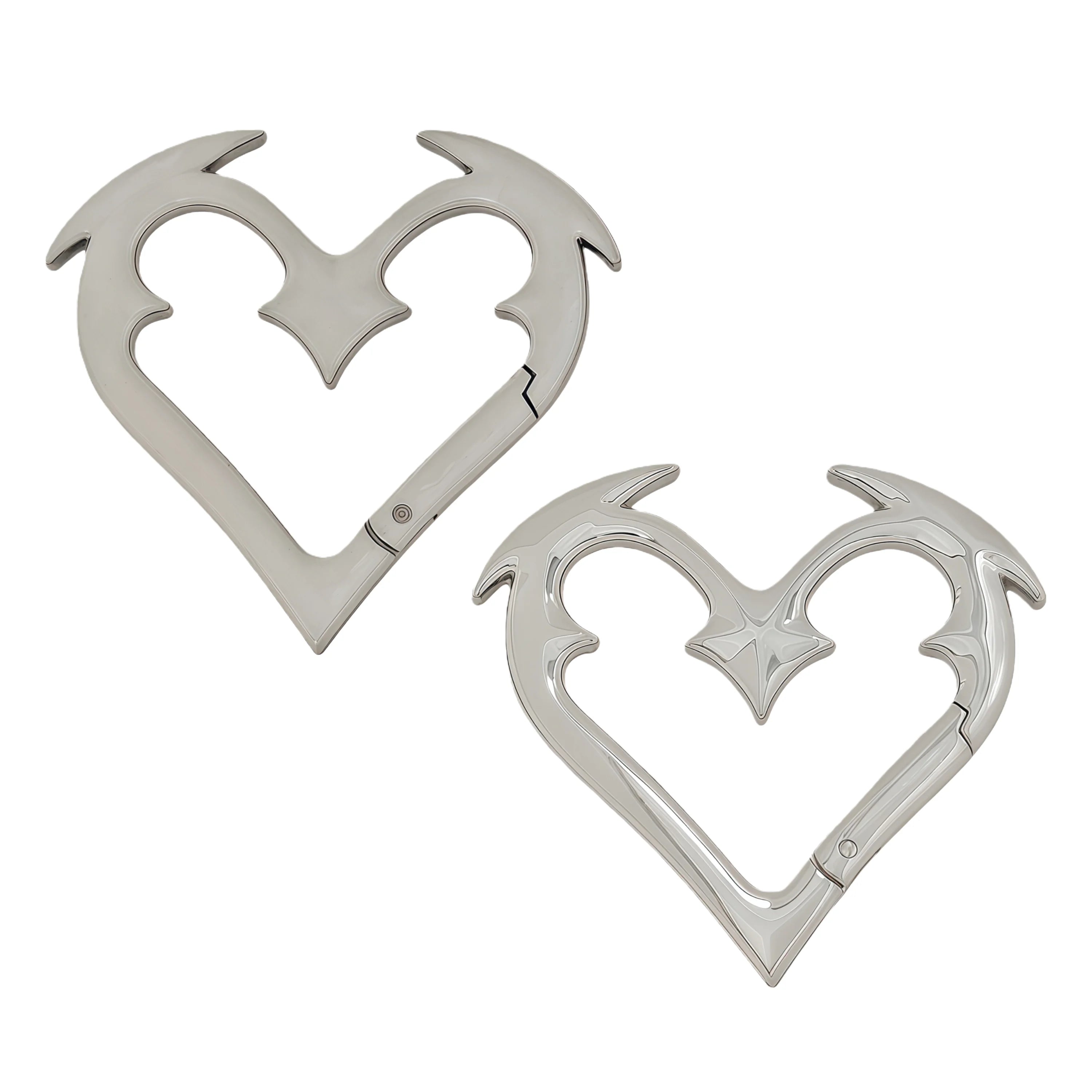 Y2K Angel Heart Belt Loop Carabiner Keychain