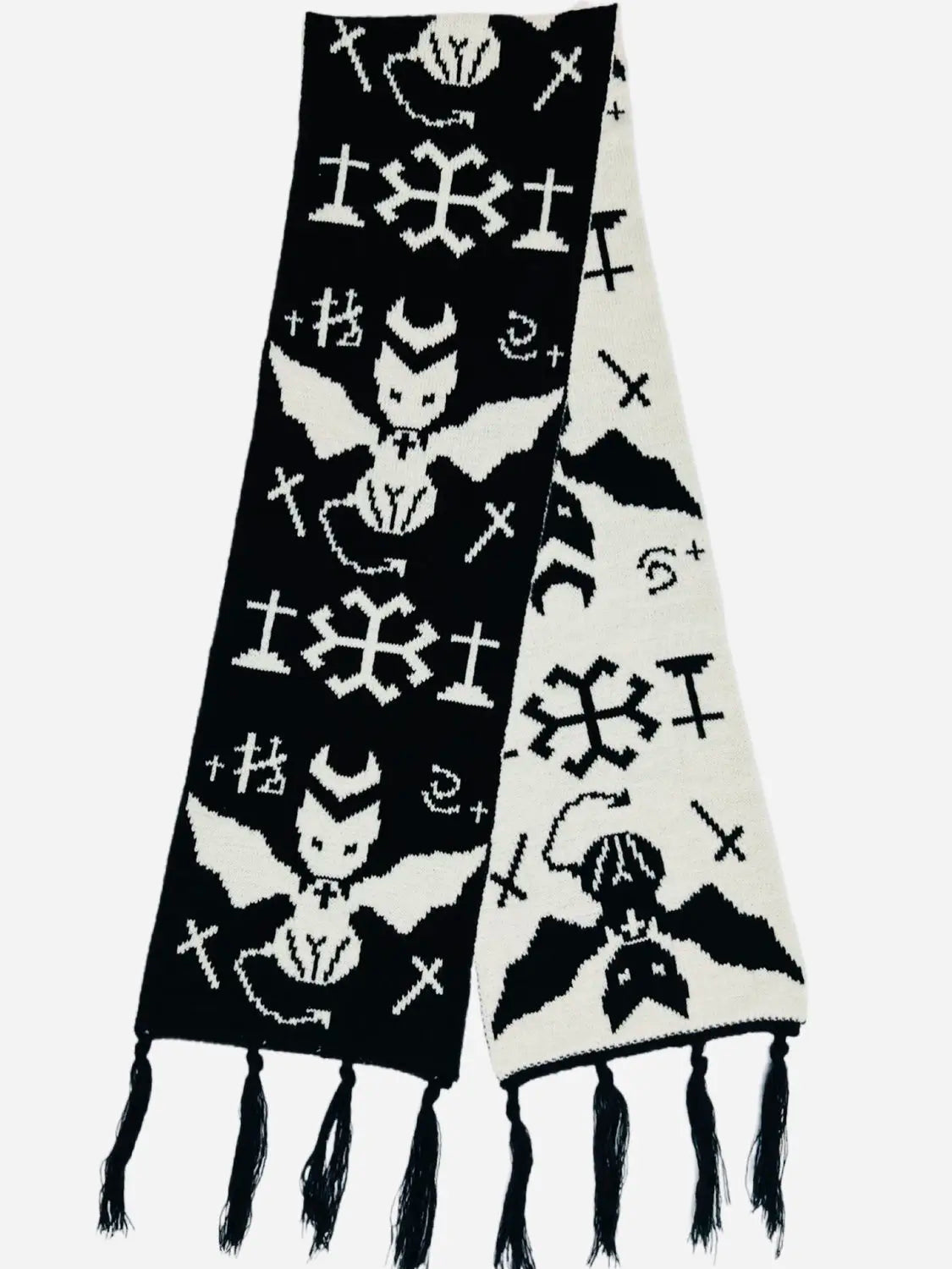 Y2K Angellic Devil Graphic Shawl Scarf