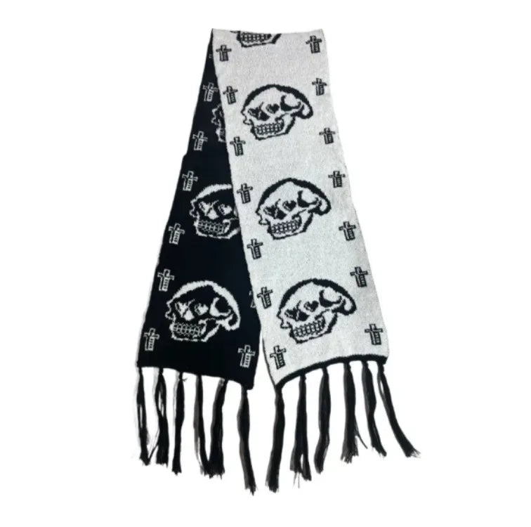 Y2K Angellic Devil Graphic Shawl Scarf