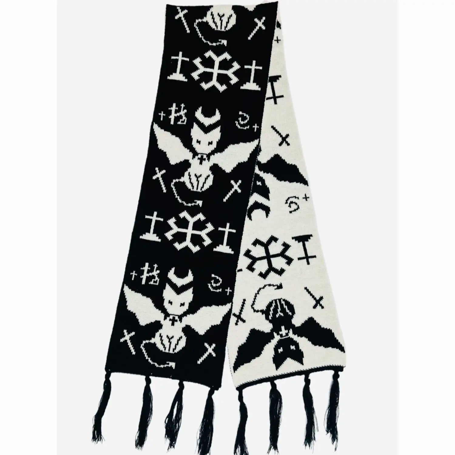 Y2K Angellic Devil Graphic Shawl Scarf