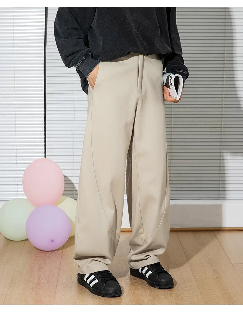 Y2K Arc Shaped Baggy Trousers