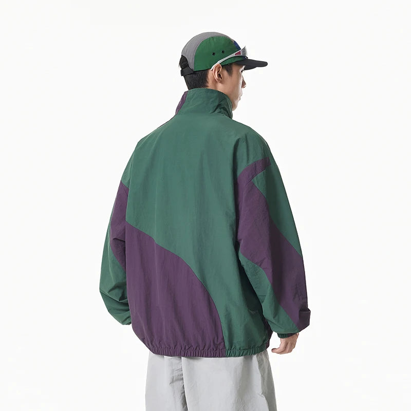 Y2K Athleisure Irregular Zip Shell Windbreaker Jacket