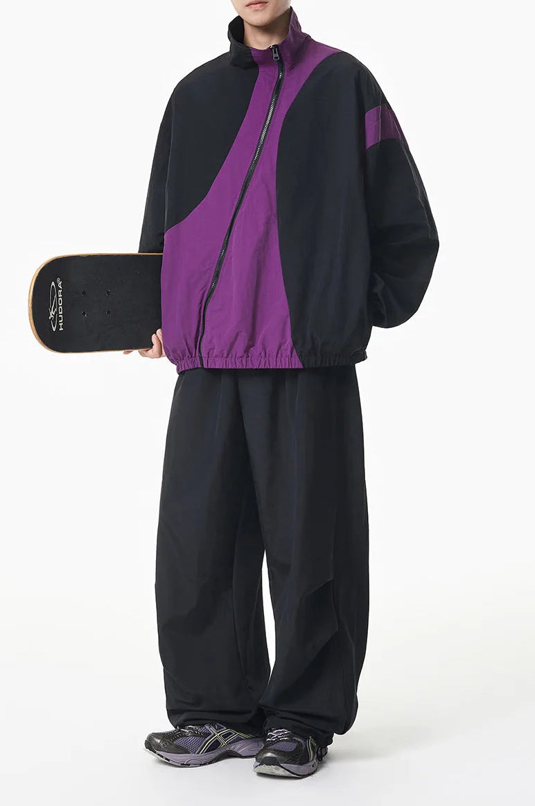 Y2K Athleisure Irregular Zip Shell Windbreaker Jacket