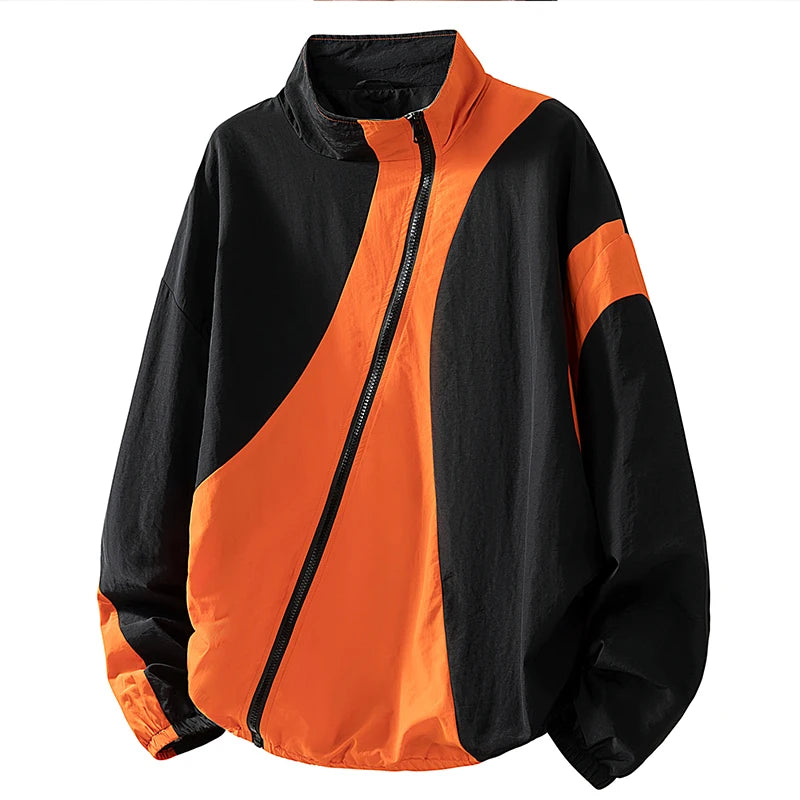 Y2K Athleisure Irregular Zip Shell Windbreaker Jacket