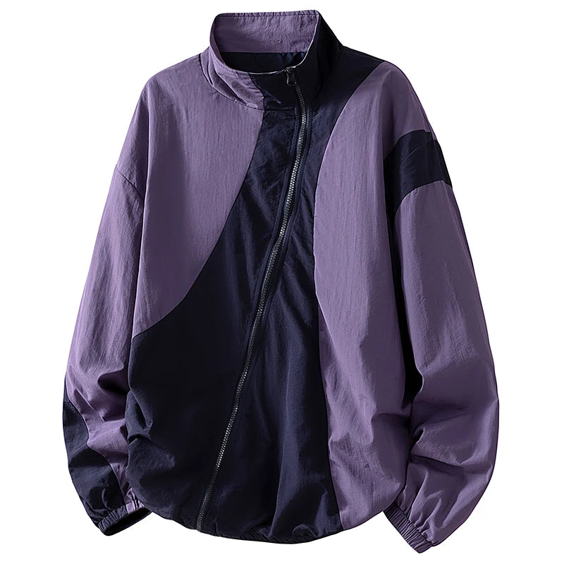 Y2K Athleisure Irregular Zip Shell Windbreaker Jacket