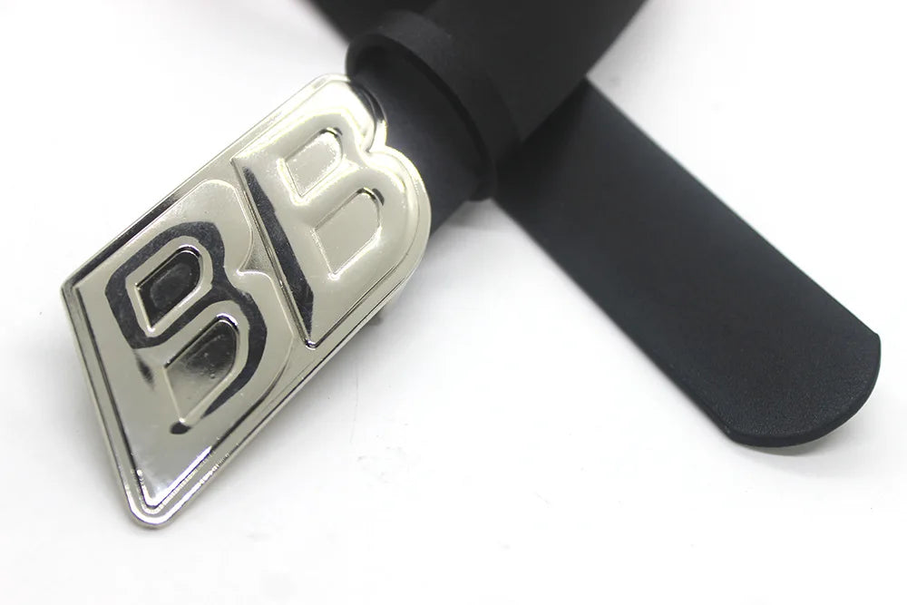 Y2K BB Buckle Leather Belt