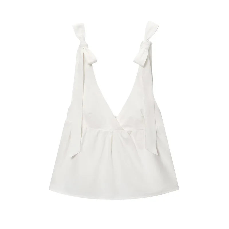 Y2K Backless Halter Low Cut Cami Top