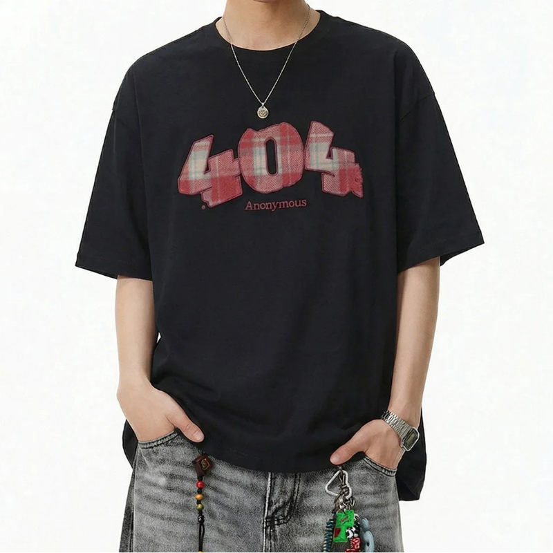 Y2K Baggy "404" Graphic T Shirt