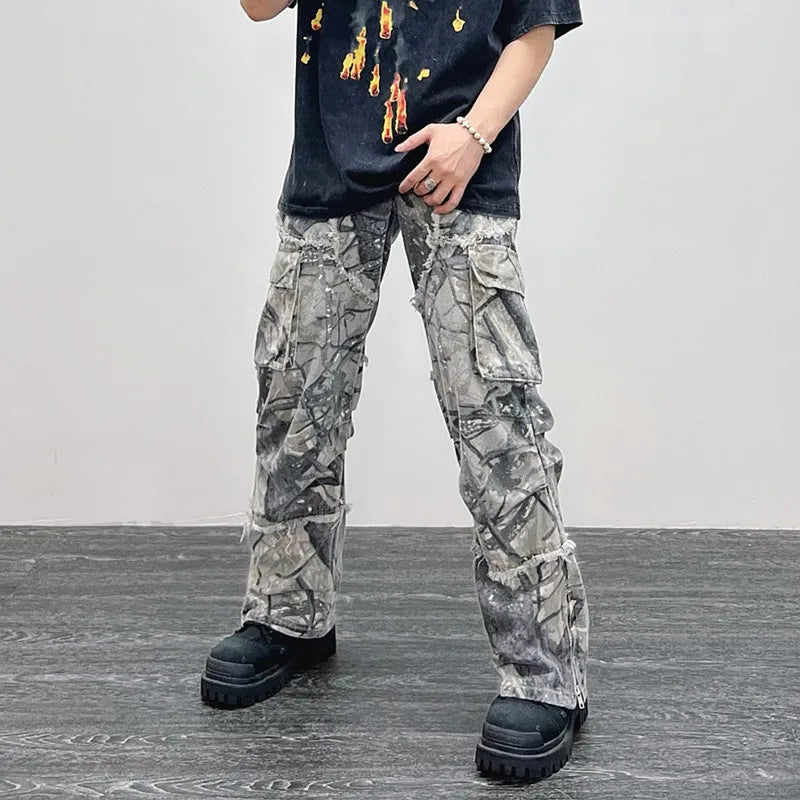 Y2K Baggy Camo Cargo Jeans