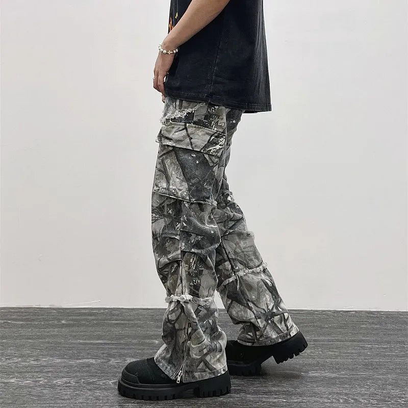 Y2K Baggy Camo Cargo Jeans