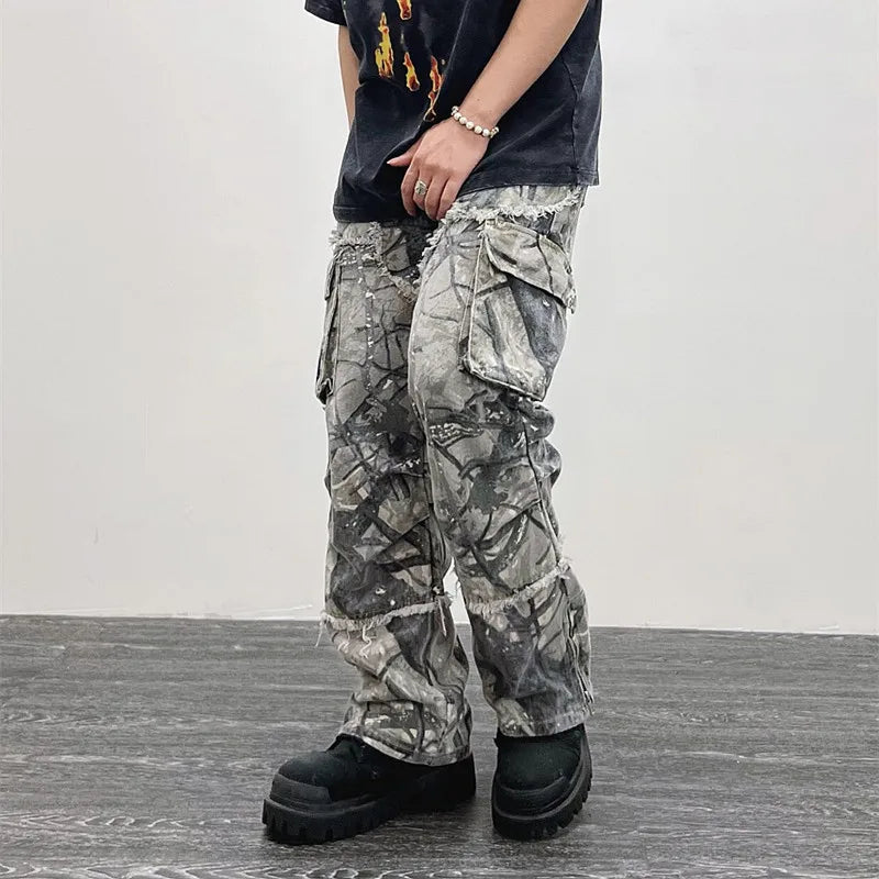 Y2K Baggy Camo Cargo Jeans