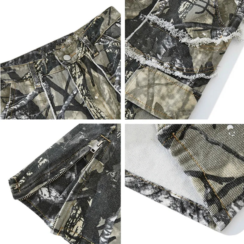 Y2K Baggy Camo Cargo Jeans