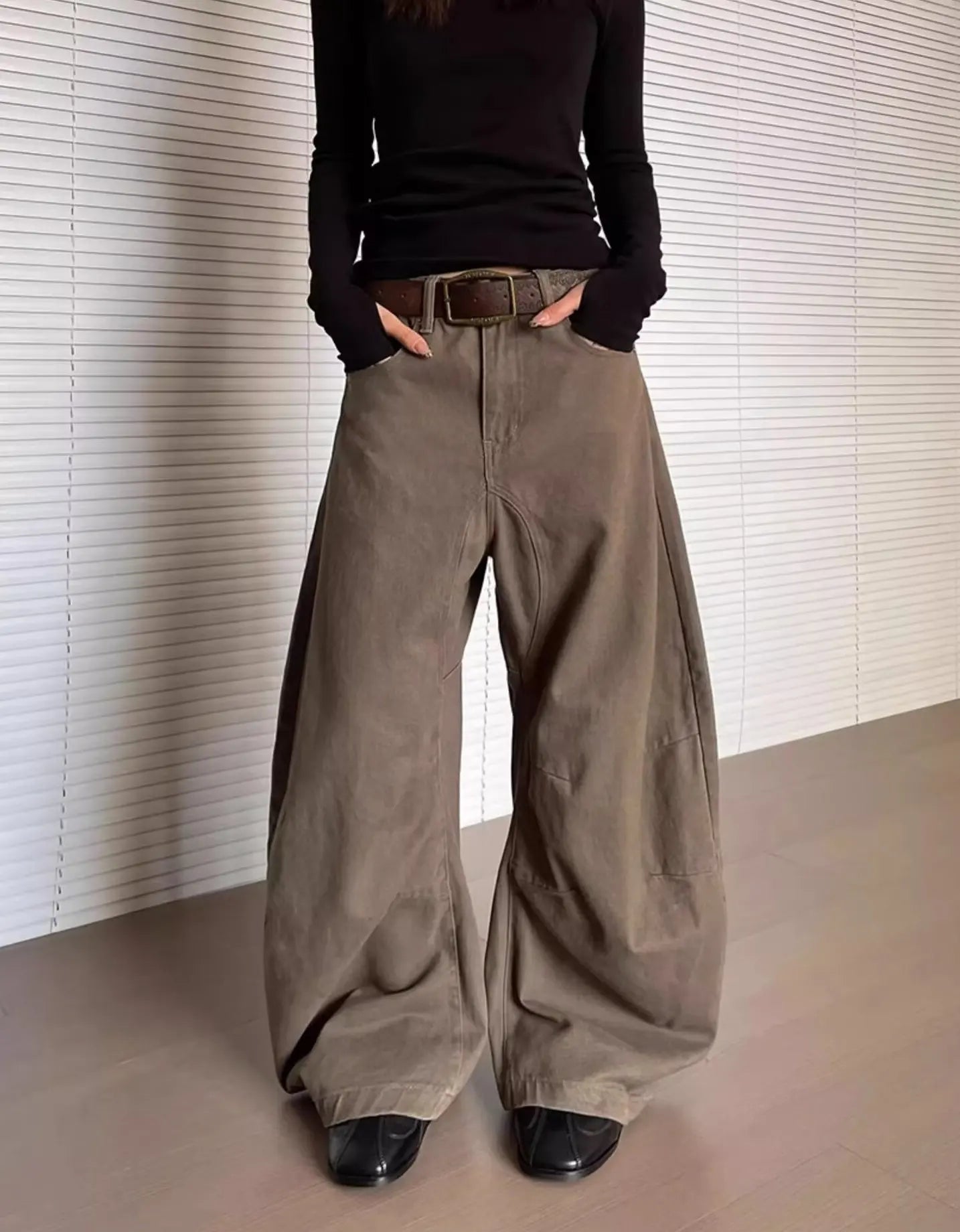 Y2K Baggy Casual Washed Barrel Jeans