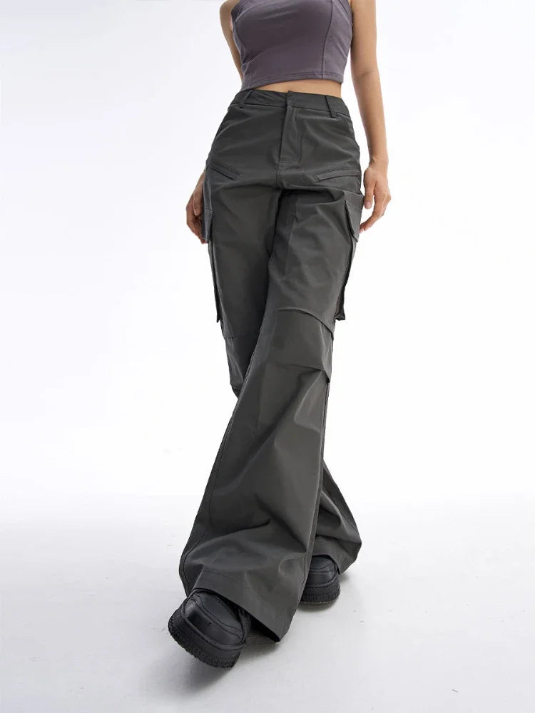 Y2K Baggy Grey Cargo Trousers