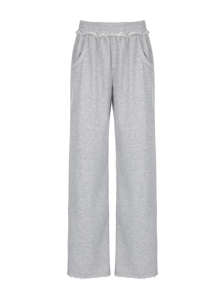 Y2K Baggy Grey Low Rise Sweatpants Jogger