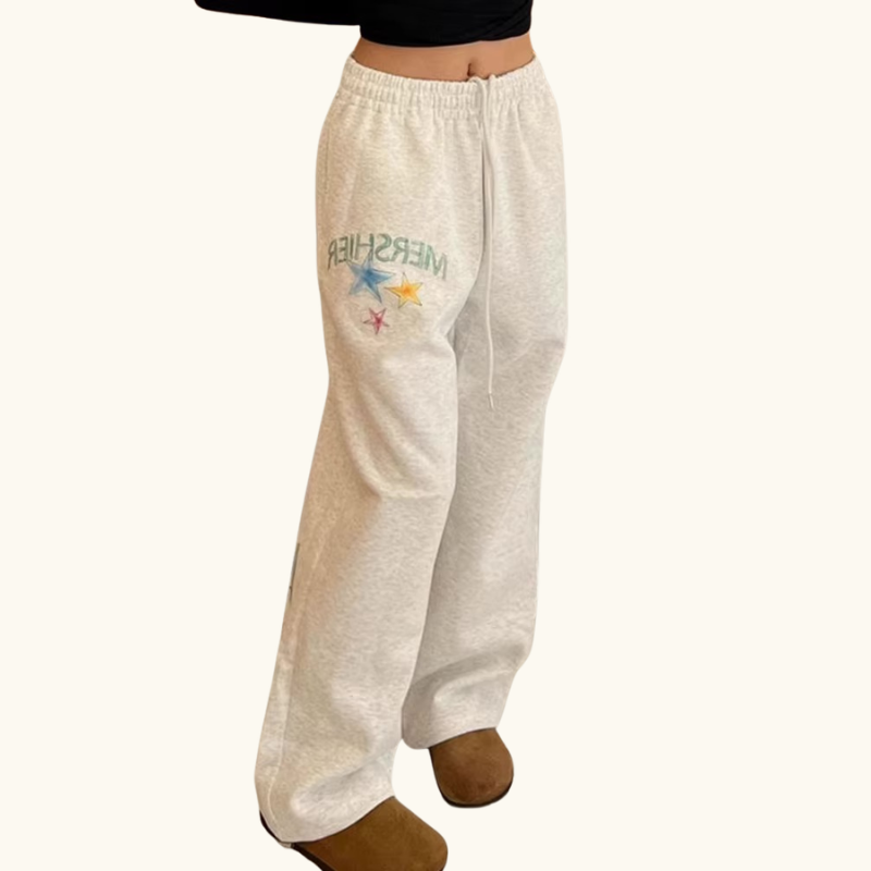 Y2K Baggy Grey Low Rise Sweatpants Jogger Trousers