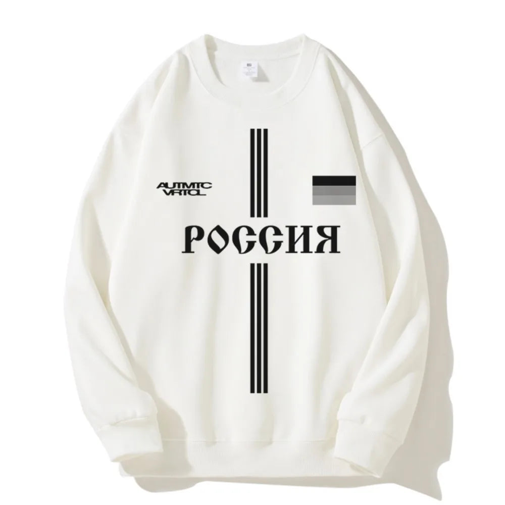 Y2K Baggy Russia Graphic Hoodie