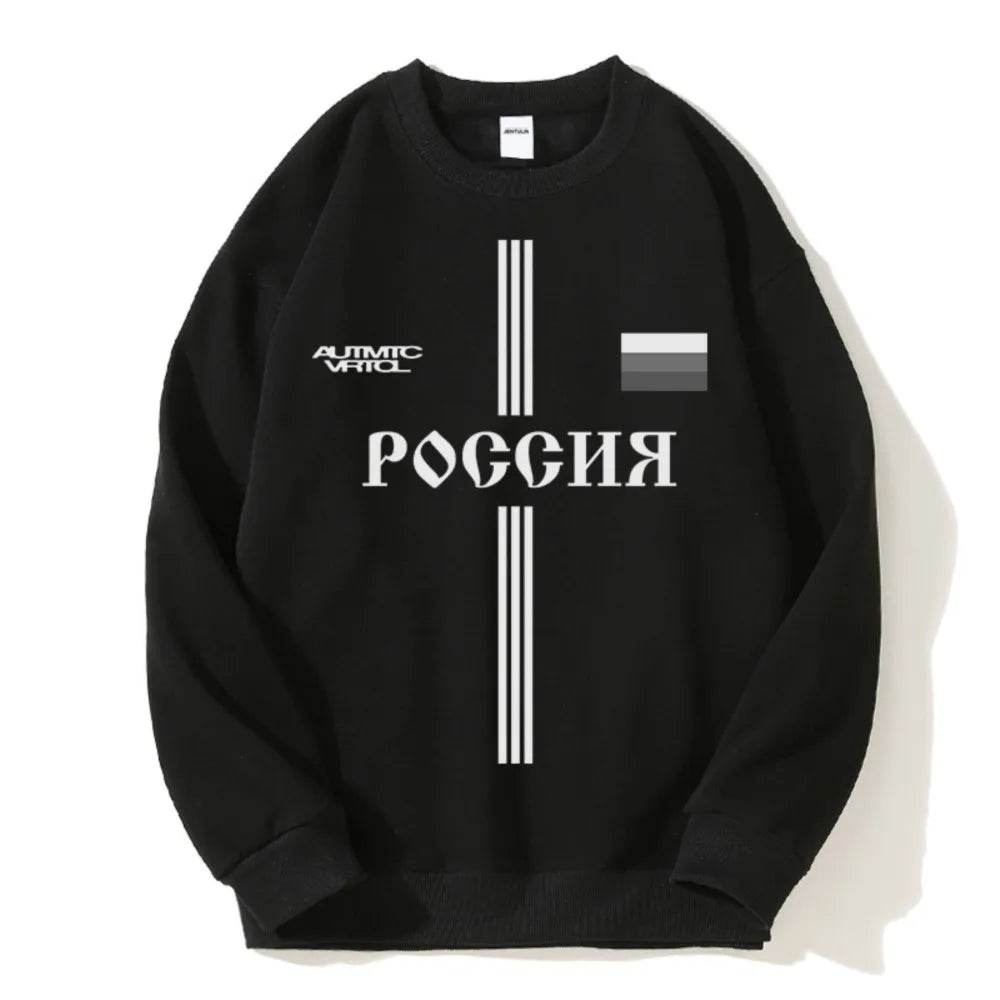 Y2K Baggy Russia Graphic Hoodie