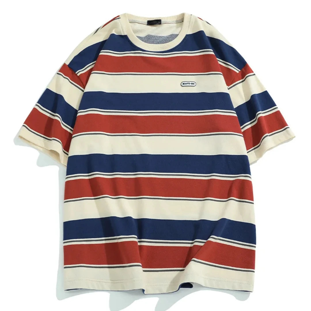 Y2K Baggy Striped T Shirt
