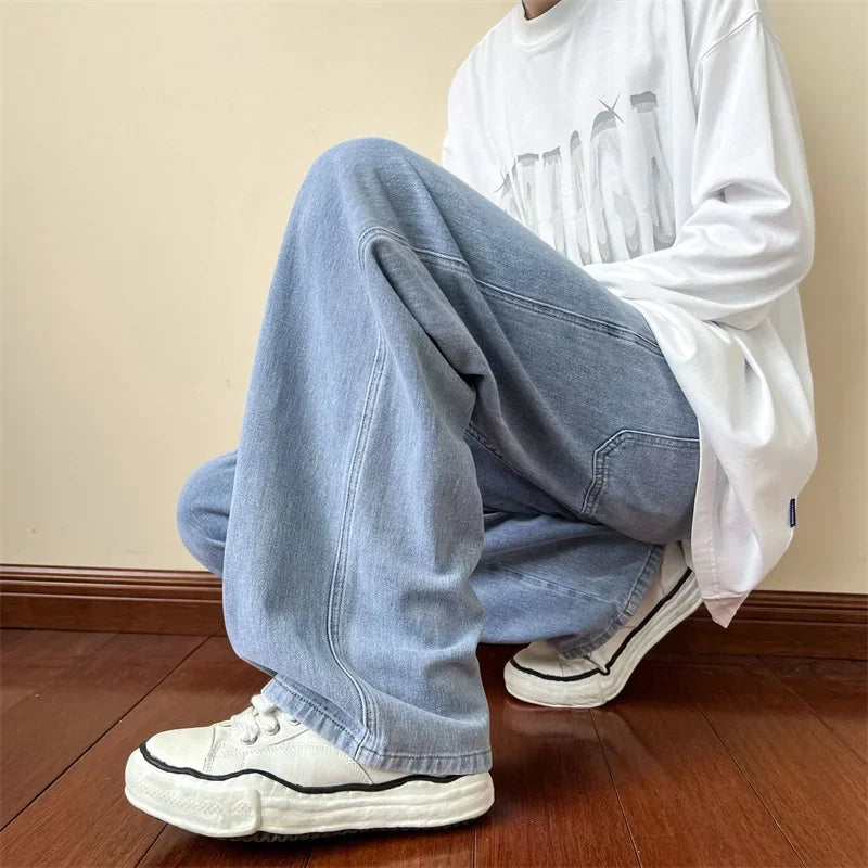 Y2K Baggy Washed Straight Leg Jeans