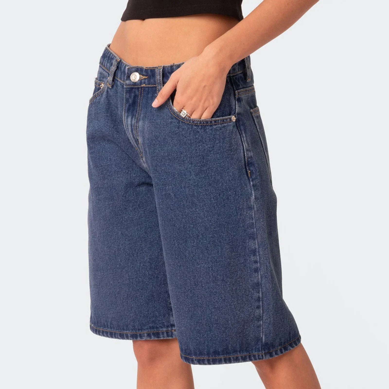 Y2K Basic Denim Jean Shorts Jorts