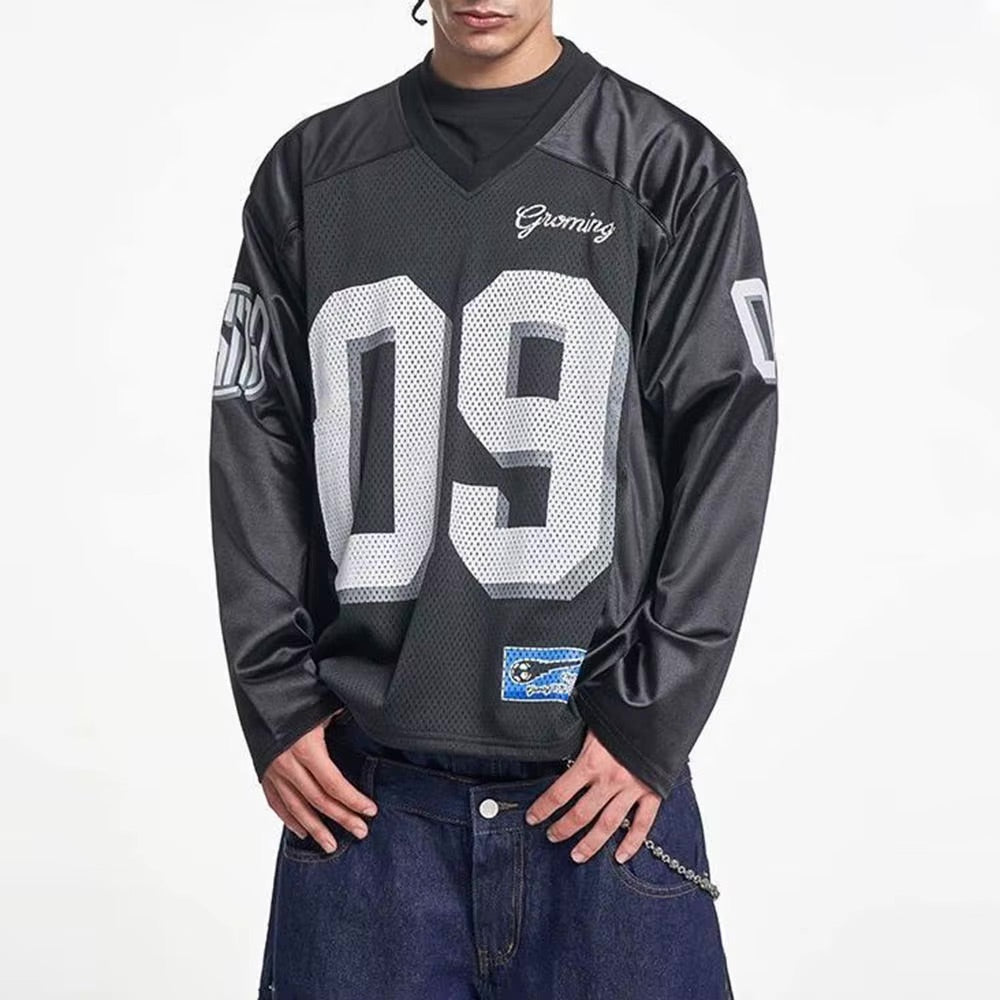 Y2K Black And White Long Sleeve Jersey