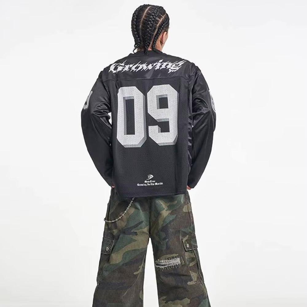 Y2K Black And White Long Sleeve Jersey